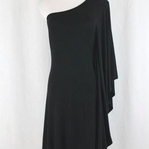 Express off the shoulder black mini dress
